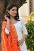 AAHELI TANGERINE BANDHANI DUPATTA AAHELI TANGERINE BANDHANI DUPATTA